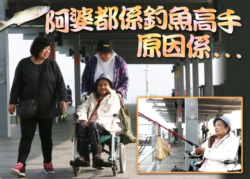 坐轮椅操鱼竿　87岁钓鱼婆婆嘅爱的故事