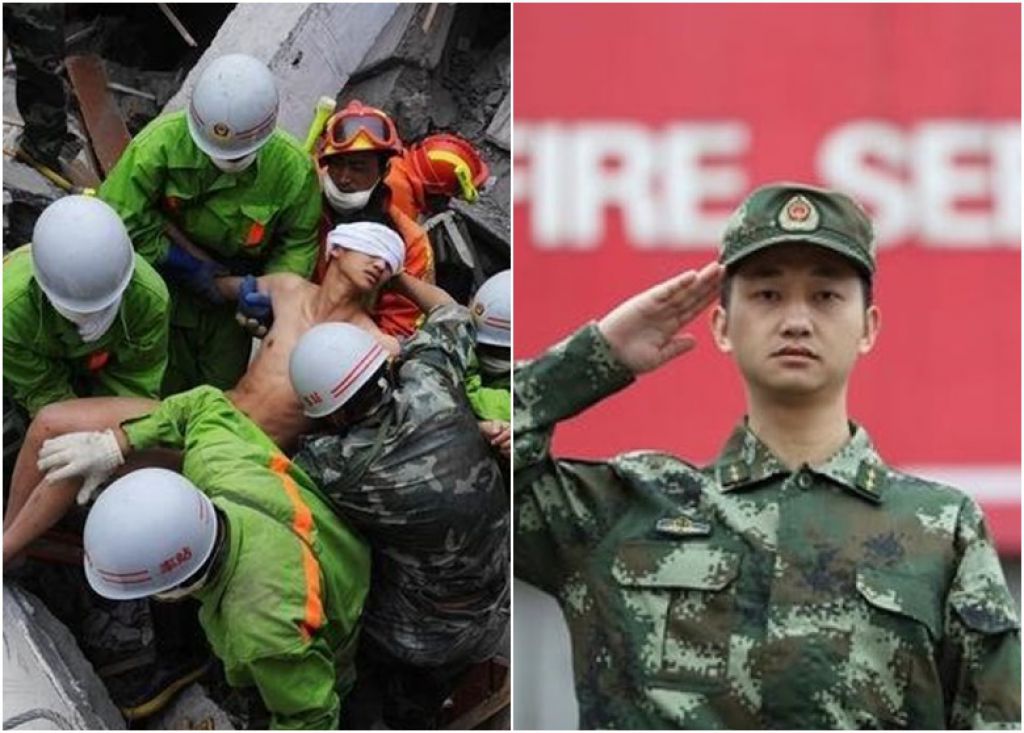 蒋雨航在地震获救后立志当消防员