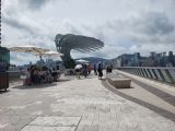 Picture-The floor tiles, railings and wooden seats of the Garden-of-stars are also made of environmentally friendly materials
